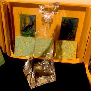 Handmade glass decanter Denizli